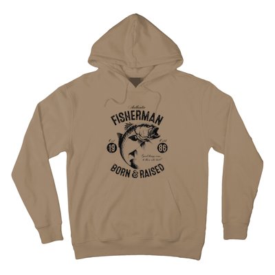 37 Year Old Fisherman Fishing 1986 37th Birthday Gift Hoodie