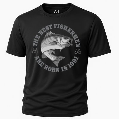 32 Year Old Fisherman Fishing 1991 32nd Birthday Performance Shirt