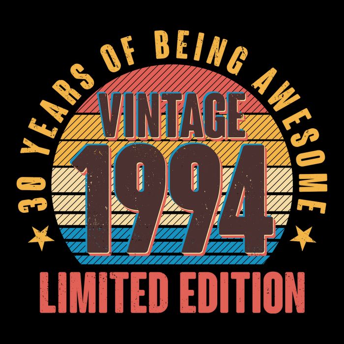 30 Years Of Being Awesome 1994 Limited Edition Vintage Retro Kids T-Shirt