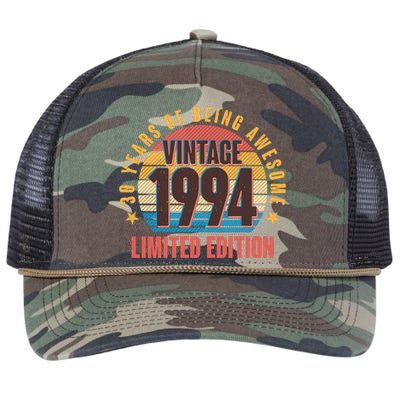 30 Years Of Being Awesome 1994 Limited Edition Vintage Retro Retro Rope Trucker Hat Cap