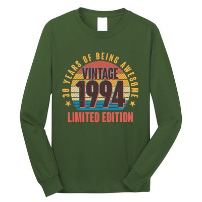 30 Years Of Being Awesome 1994 Limited Edition Vintage Retro Long Sleeve Shirt