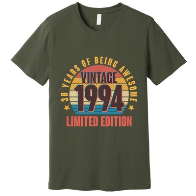 30 Years Of Being Awesome 1994 Limited Edition Vintage Retro Premium T-Shirt