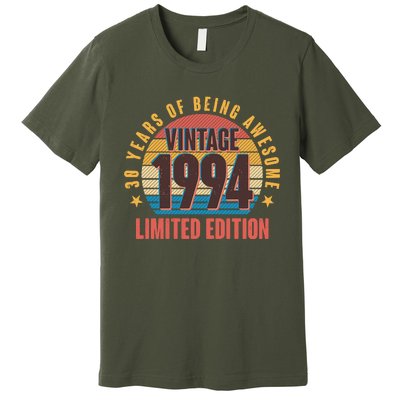 30 Years Of Being Awesome 1994 Limited Edition Vintage Retro Premium T-Shirt