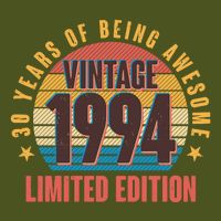30 Years Of Being Awesome 1994 Limited Edition Vintage Retro Premium T-Shirt