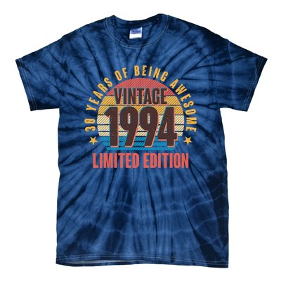 30 Years Of Being Awesome 1994 Limited Edition Vintage Retro Tie-Dye T-Shirt