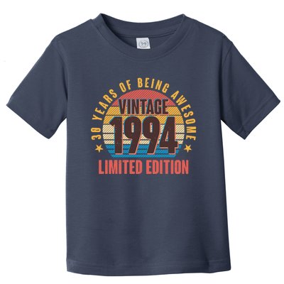 30 Years Of Being Awesome 1994 Limited Edition Vintage Retro Toddler T-Shirt