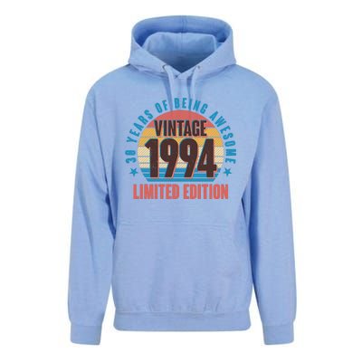 30 Years Of Being Awesome 1994 Limited Edition Vintage Retro Unisex Surf Hoodie