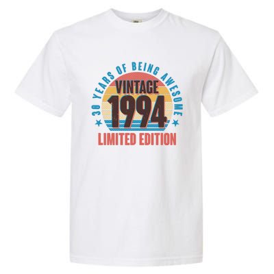 30 Years Of Being Awesome 1994 Limited Edition Vintage Retro Garment-Dyed Heavyweight T-Shirt