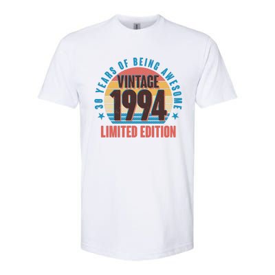 30 Years Of Being Awesome 1994 Limited Edition Vintage Retro Softstyle® CVC T-Shirt