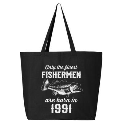 32 Year Old Fishing Fisherman 1991 32nd Birthday 25L Jumbo Tote