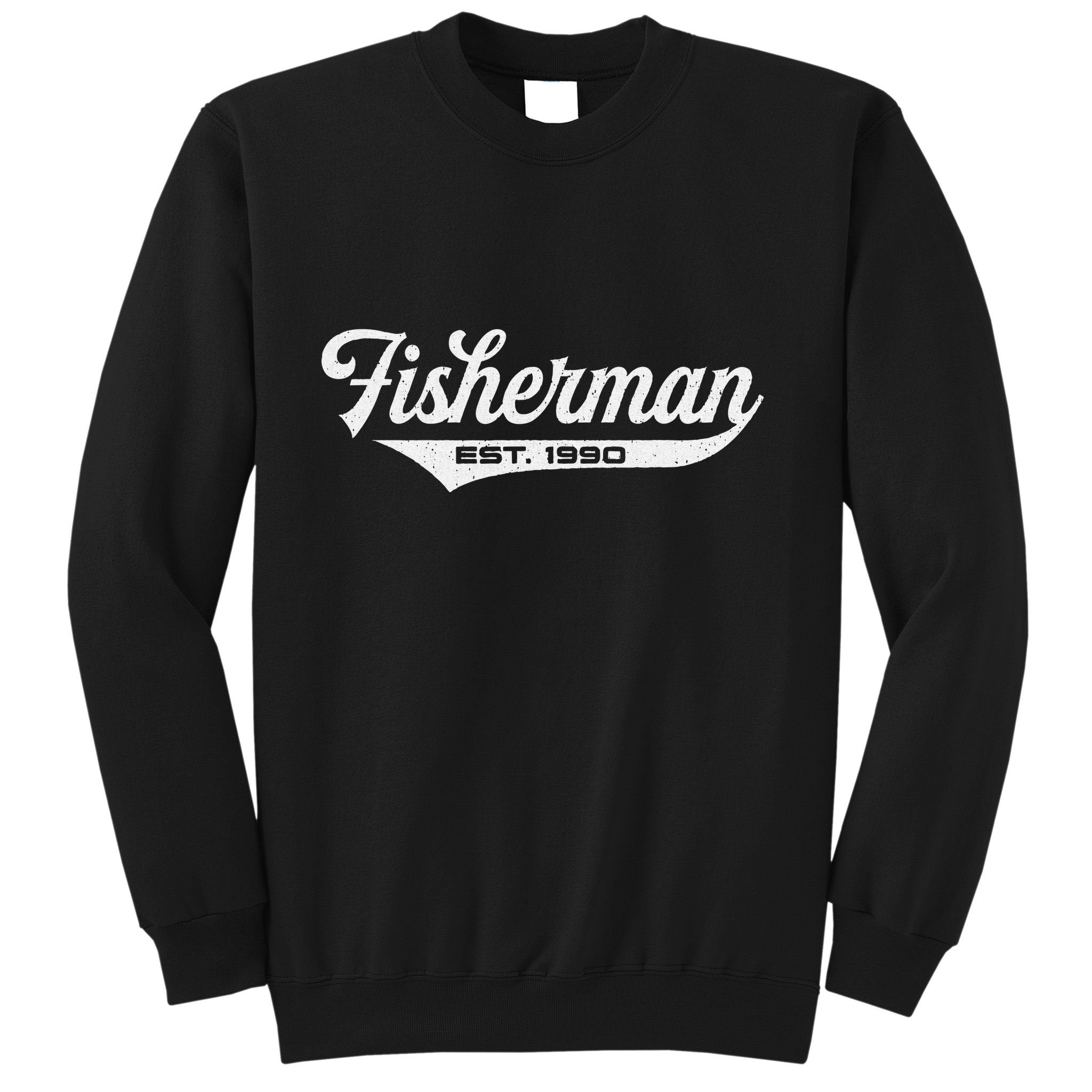33 Year Old Fisherman Fishing 1990 33rd Birthday Funny Sweatshirt