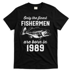 34 Year Old Fisherman Fishing 1989 34th Birthday T-Shirt