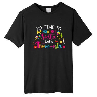 3 Year Old Mexican Fiesta No Time To Siesta Let's Threeesta Funny Tall Fusion ChromaSoft Performance T-Shirt