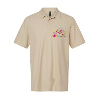 3 Year Old Mexican Fiesta No Time To Siesta Let's Threeesta Funny Softstyle Adult Sport Polo