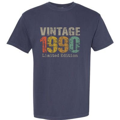 34 Year Old Gifts Vintage 1990 Limited Edition 34th Birthday Garment-Dyed Heavyweight T-Shirt