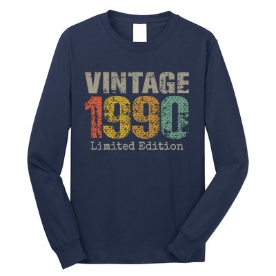 34 Year Old Gifts Vintage 1990 Limited Edition 34th Birthday Long Sleeve Shirt