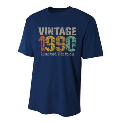 34 Year Old Gifts Vintage 1990 Limited Edition 34th Birthday Performance Sprint T-Shirt