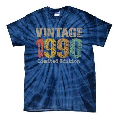 34 Year Old Gifts Vintage 1990 Limited Edition 34th Birthday Tie-Dye T-Shirt