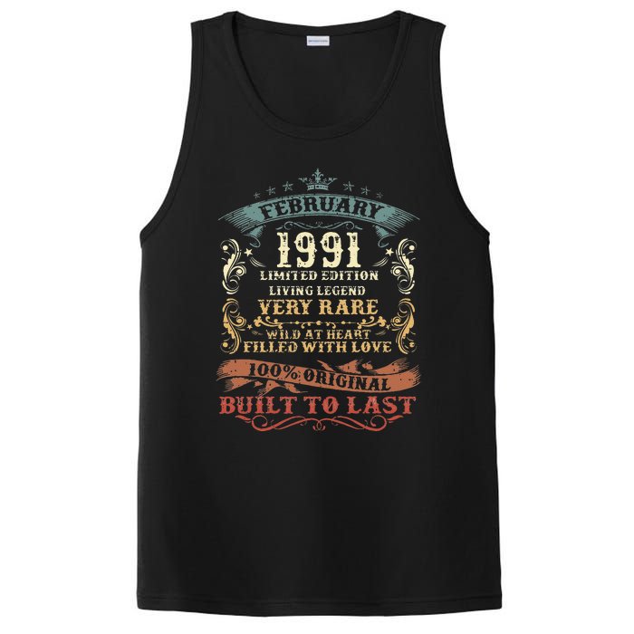 32 Year Old Awesome Since February 1991 32nd Birthday Gift PosiCharge Competitor Tank