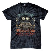 32 Year Old Awesome Since February 1991 32nd Birthday Gift Tie-Dye T-Shirt