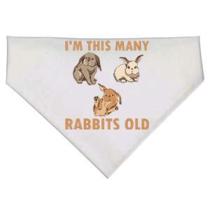 3 Year Old Bunny Rabbits Old 3rd Birthday USA-Made Doggie Bandana