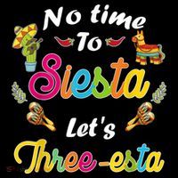 3 Year Old Mexican Fiesta no time to siesta let's Three-esta Flatbill Hat