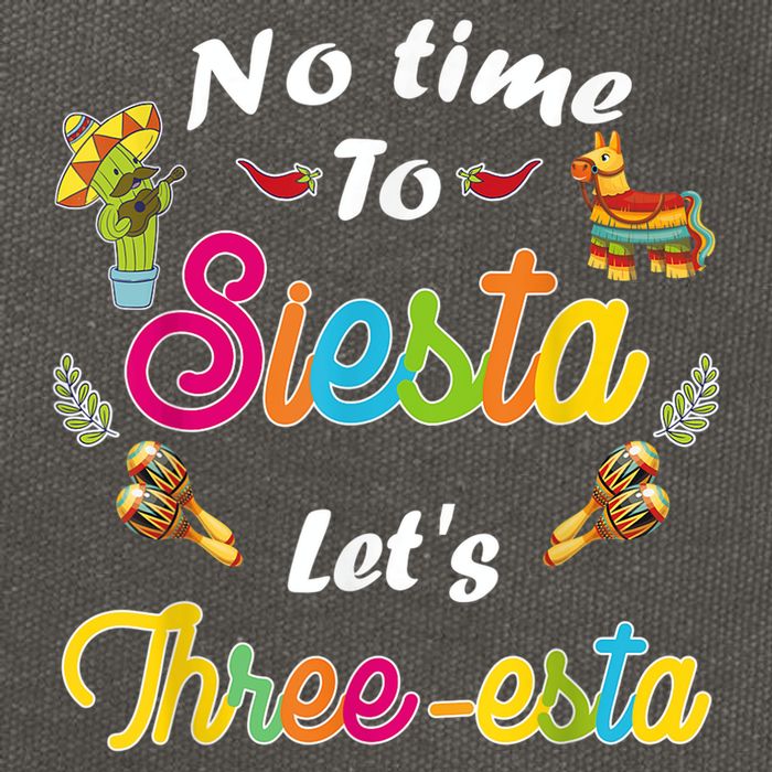 3 Year Old Mexican Fiesta no time to siesta let's Three-esta Cotton Canvas Backpack