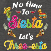 3 Year Old Mexican Fiesta no time to siesta let's Three-esta Vector Backpack