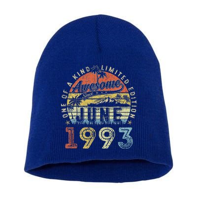 30 Year Old Awesome Since June 1993 30th Birthday Short Acrylic Beanie