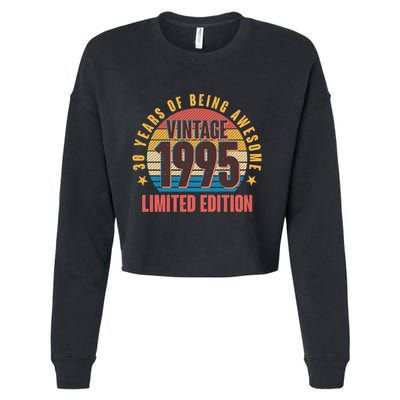 30 Years Of Being Awesome 1995 Limited Edition Vintage Retro Cropped Pullover Crew