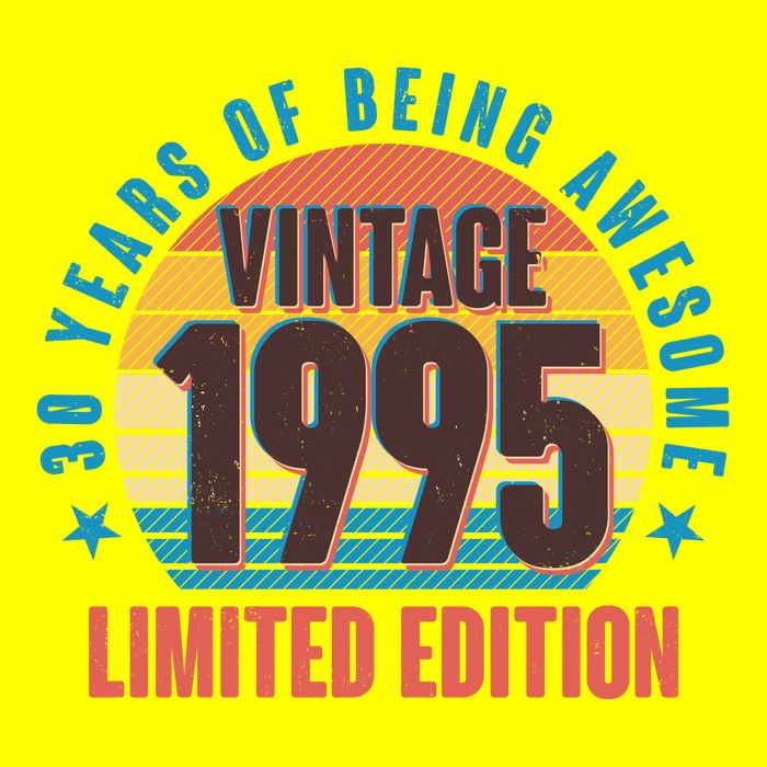 30 Years Of Being Awesome 1995 Limited Edition Vintage Retro Button