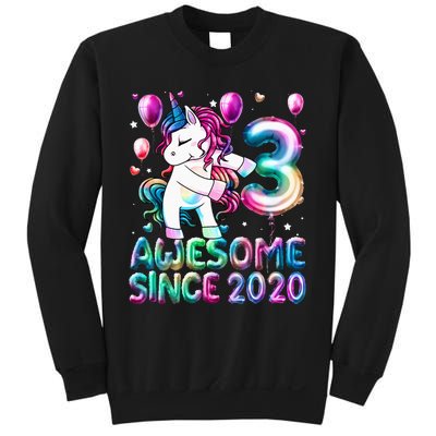 3 Years Old Unicorn Flossing 3rd Birthday Girl Unicorn Party Sweatshirt