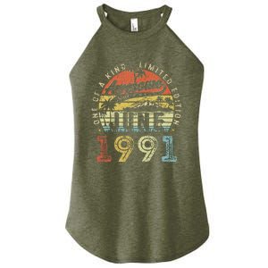 32 Year Old Awesome Since June 1991 32th Birthday Women's Perfect Tri Rocker Tank