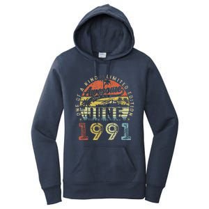 32 Year Old Awesome Since June 1991 32th Birthday Women's Pullover Hoodie