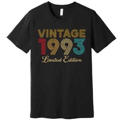 30 Years Old Vintage 1993 Limited Edition 30th Birthday Premium T-Shirt