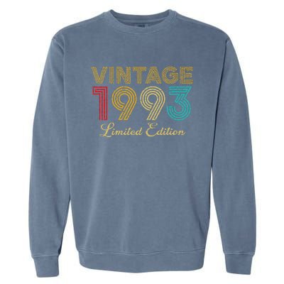 30 Years Old Vintage 1993 Limited Edition 30th Birthday Garment-Dyed Sweatshirt