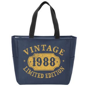 35 years old 35th Birthday Anniversary Best Limited 1988 Zip Tote Bag