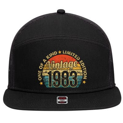 39 Years Old Vintage 1983 Limited Edition 39th 7 Panel Mesh Trucker Snapback Hat