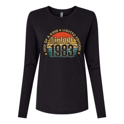 39 Years Old Vintage 1983 Limited Edition 39th Womens Cotton Relaxed Long Sleeve T-Shirt