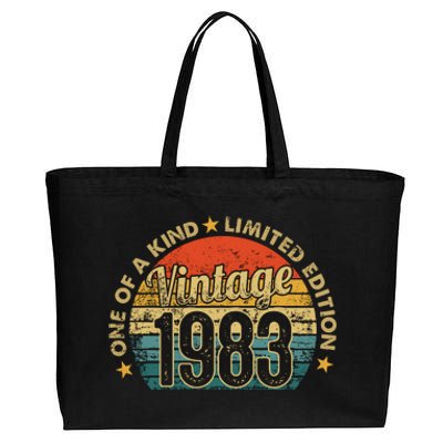 39 Years Old Vintage 1983 Limited Edition 39th Cotton Canvas Jumbo Tote