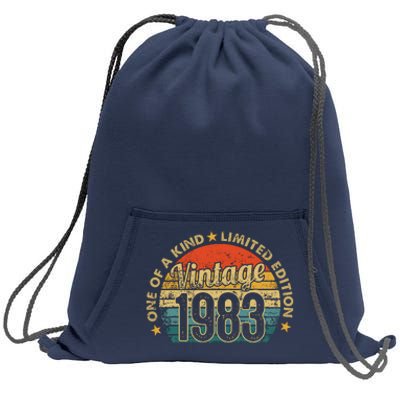 39 Years Old Vintage 1983 Limited Edition 39th Sweatshirt Cinch Pack Bag