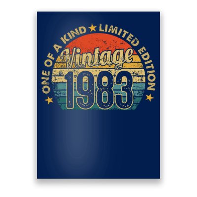 39 Years Old Vintage 1983 Limited Edition 39th Poster