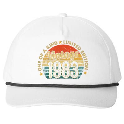 39 Years Old Vintage 1983 Limited Edition 39th Snapback Five-Panel Rope Hat