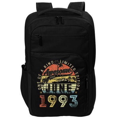 30 Year Old Awesome Since June 1993 30th Birthday Impact Tech Backpack