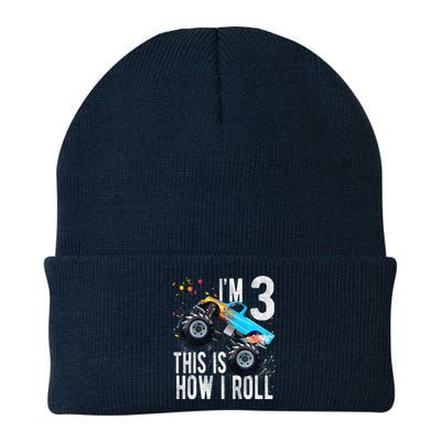 3 Year Old 3rd Birthday Boy Monster Truck Car Knit Cap Winter Beanie