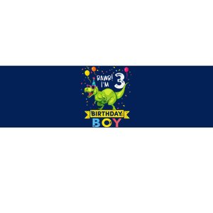 3 Year Old 3rd Birthday Boy T Rex Dinosaur Bumper Sticker