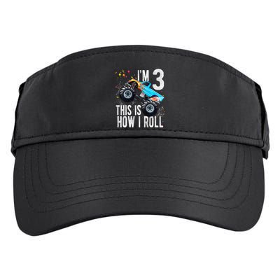 3 Year Old 3rd Birthday Boy Monster Truck Car Gift Adult Drive Performance Visor
