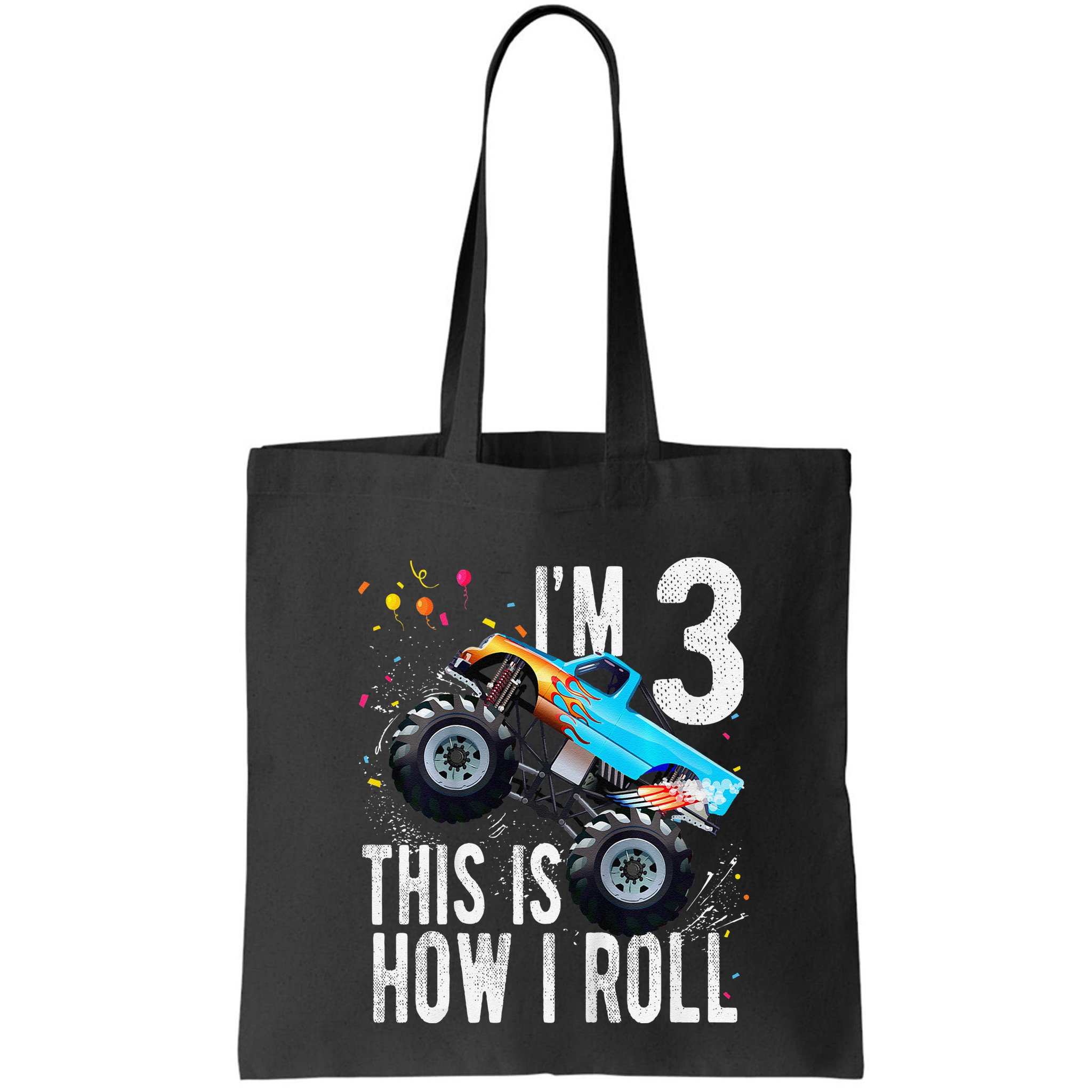 3 Year Old 3rd Birthday Boy Monster Truck Car Gift Bag