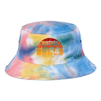 38 Year Old Gifts Retro Vintage 1984 Limited Edition 38th Birthday Tie Dye Newport Bucket Hat