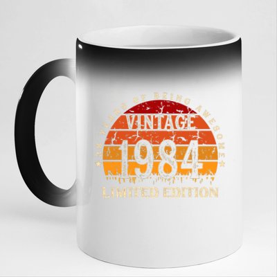 38 Year Old Gifts Retro Vintage 1984 Limited Edition 38th Birthday 11oz Black Color Changing Mug